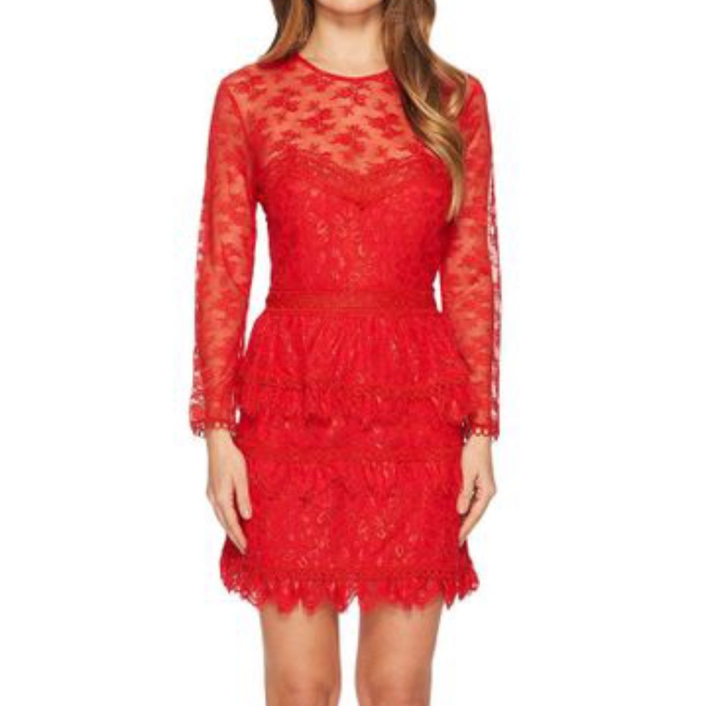The Kooples Red Lace Dress